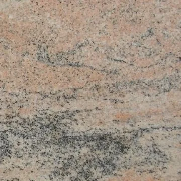 Indian Juparana granite, warm pink and grey banded flow