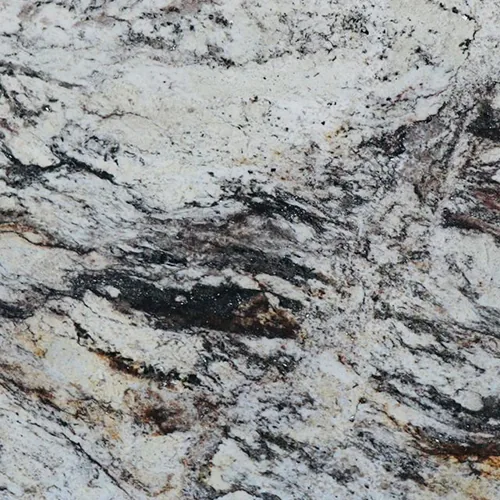 Sunset Canyon granite, white and black with high-contrast figuring